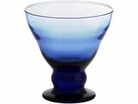 CRISTALICA Eisschale Dessertschale Eisbecher Glas Antico Blau 12,5 cm Glas...