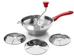 Ibili 742424 Kartoffelstampfer mit 3 Scheiben Edelstahl Silber 24 cm