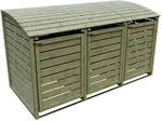 TETZNER & JENTZSCH HENRI-M&uuml;lltonnenbox 3er mit R&uuml;ckwand & Klappdach I