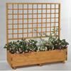 GASPO Blumenkasten mit Rankgitter, Pflanzkübel aus Holz für Balkon und Garten,