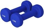 GORILLA SPORTS&reg; Neopren Kurzhanteln - 2er Set, Hantelbaum, 2x0,5kg, 2x1kg, 2x2kg,