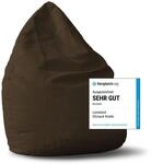 Lumaland Sitzsack Luxury XL Plus 85x65cm | Microvelours Beanbag mit extra weichem &