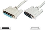 DIGITUS Paralleles Anschluss-Kabel - D-Sub 25 zu D-Sub 25 - Stecker zu Buchse - 2.0m