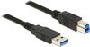 DeLock Kabel USB 3.0 Typ-A Stecker > USB 3.0 Typ-B Stecker 2, 0 m Schwarz