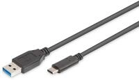 DIGITUS USB 3.2 Gen1 Kabel &ndash; 1 m &ndash; USB-A zu Typ-C &ndash; 5 Gbit/s | Power Delivery