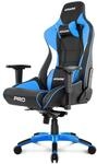 AKRacing Chair Master PRO Gaming Stuhl, PU-Kunstleder, Schwarz/Blau, 5 Jahre