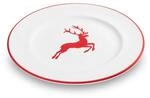 GMUNDNER KERAMIK Dessertteller Gourmet Durchmesser : 22 cm rubinroter Hirsch