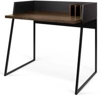 TEMAHOME Volga Schreibtisch Holz Nussbaum Furnier/Schwarz 90 x 60 x 88 cm