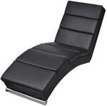 vidaXL Chaiselongue Schwarz Kunstleder