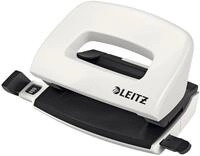 Leitz Mini Locher aus Metall, kleiner Locher f&uuml;r 10 Blatt, Metall, Anschlagschiene