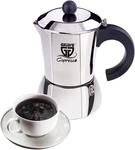 GR&Auml;WE Espressokocher Induktion geeignet, Espressokanne aus Edelstahl f&uuml;r 6...