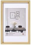 walther design Bilderrahmen gold 30 x 40 cm mit Passepartout, Steel Style