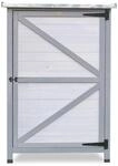 HABAU Gartenschrank mit Flachdach | Wetterfester Outdoorschrank mit Regalb&ouml;den 