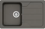 SCHOCK K&uuml;chensp&uuml;le 78 x 50 cm Formhaus D-100S Asphalt &ndash; CRISTALITE&reg; Dunkelgrau