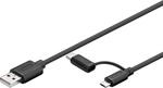Goobay 71892 USB 2.0 Kabel, USB-C auf Micro-B 2.0, Schwarz