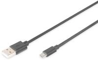 DIGITUS USB 2.0 Anschlusskabel - 1.8 m - USB A (St) zu USB Micro B (St) - 480 Mbit/s