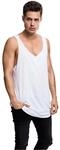 Urban Classics Herren Lang gevormde Open Rand Losse Sport Tank Top, Wei&szlig; (White