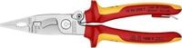 KNIPEX Elektro-Installationszange verchromt isoliert, 13 96 200 T | Mit