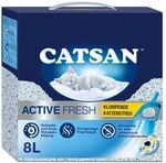 CATSAN Active Fresh &ndash; Katzenstreu aus Naturton mit Aktivkohle &ndash; Effektive Bindung