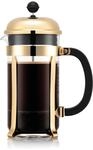 Bodum French Press Chambord - 1L / 8 Tassen Gold Kaffeebereiter - Hitzebest&auml;ndiges