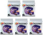 Tassimo Kapseln Cadbury Hot Chocolate 40 Kaffeekapseln, 5er Pack, 5 x 8 Getr&auml;nke