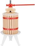 Wiltec 18L Obstpresse aus Buchenholz inkl. Presstuch, manuelle Weinpresse mit