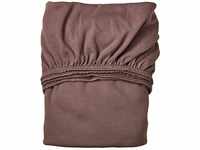 Leander Doppelpack weiches Jersey-Bettlaken für Babybett (warmes violett)