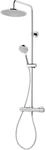 Schulte Duschsystem mit Sicherheits-Thermostat, Kopfbrause rund extra-flach,