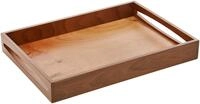 Continenta Walnut Wood 4210 Schneidebrett Walnuss Holz mit Edelstahl Schublade,