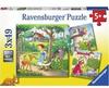 Ravensburger Kinderpuzzle - 08051 Rapunzel, Rotkäppchen & der Froschkönig - Puzzle