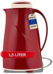 Helios Wave Thermoskanne Dunkelrot 1,5L - 6h Hei&szlig; - H&auml;lt Getr&auml;nke hei&szlig; & kalt