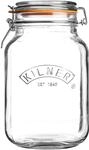 Kilner B&uuml;gelverschluss Glas | 2 L | Quadratisch | Vorratsgl&auml;ser mit Deckel