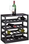 Relaxdays Weinregal aus Holz H x B x T: ca. 52 x 52 x 25 cm robustes Flaschenregal