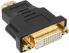 HDMI-DVI Adapter, 19pol St auf 24+1 Bu , vergoldete Kontakte