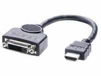 LINDY 41227 HDMI Stecker auf DVI-D Buchse Adapterkabel 0,2m schwarz
