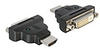 Delock Adapter HDMI Stecker > DVI-25pin Buchse mit LED, Schwarz, 65020