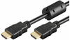 Goobay 31912 HDMI High Speed Kabel mit Ethernet & 2 Feritkernen, 4K, Ultra-HD,