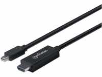 Manhattan HDMI Anschlusskabel 180.00cm 153287 Schwarz [1x Mini-DisplayPort...