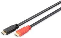 DIGITUS HDMI High Speed Anschlusskabel, Typ A St/St - mit Signalverst&auml;rker - 20.0m -