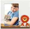 Hama Baby und Kinder Bilderrahmen Löwe Leo für Foto-Größe 10 x 15 cm...