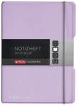 Herlitz 11408630 Notizheft (A5, LIN , 80 g/qm) 40 Blatt flieder transparent