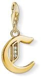 THOMAS SABO Charm-Anh&auml;nger Buchstabe C gold 925er Sterlingsilber; 750er Gelbgold