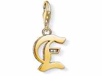 Thomas Sabo Damen-Charm-Anhänger E Buchstabe Gold Charm Club 925 Sterling Silber