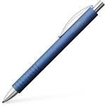 FABER-CASTELL - Kugelschreiber Essentio Aluminium Blau, Mine B | Eloxierter