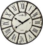 TFA Dostmann Vintage XXL Wanduhr, 60.3039.02, aus Metall, 57cm, analog, schwarz/wei&szlig;