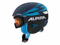 Alpina Sports Unisex Jugend Carat Set Skihelm, Nightblue, 48-52