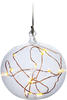 Lumix® LED kabellose Christbaumkugel Light Ball M Klar 8cm mundgeblasenes Glas...