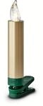 Lumix&reg; Kabellose LED Christbaumkerzen SuperLight Mini Metallic Gold 9cm inkl.