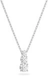Swarovski Stilla Attract Trilogy Anh&auml;nger, Rund, Weiss, Rhodiniert