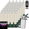 Deuba® LED Weihnachtsbaumkerzen Kabellos 30er Set Bunt mit Batterie Timer